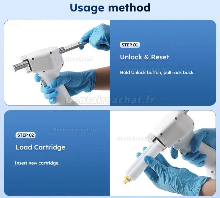 Pistolet à empreinte dentaires électrique portable 1:1/2:1 50 ml